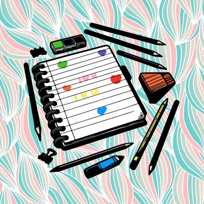 realistic blank note book