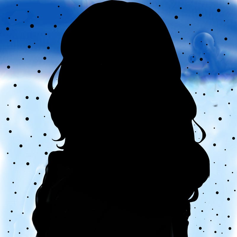 realistic girl with bangs looking over her shoulder