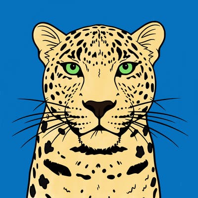 leopard up close simple no open lines