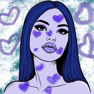 realistic woman with full lips