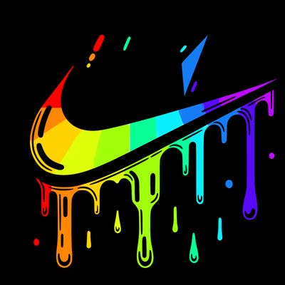 dripping nike logo