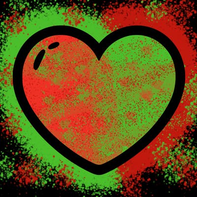 a blank heart