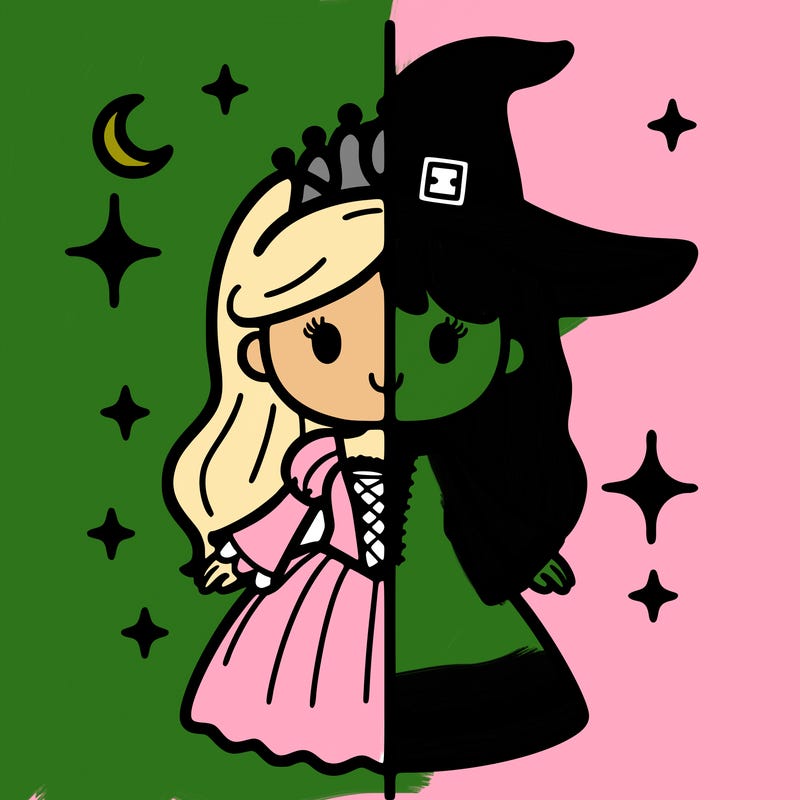 split princess and witch