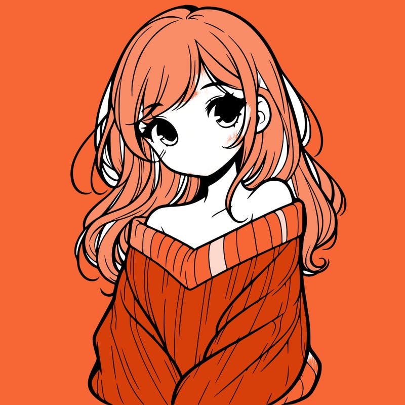 shy pretty girl wearing a sweater that is falling off one shoulder portrait