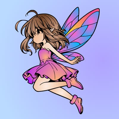 manga fairy flying