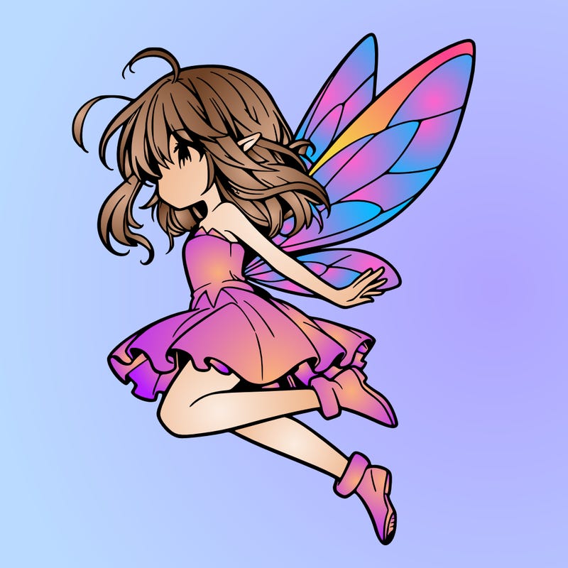 manga fairy flying