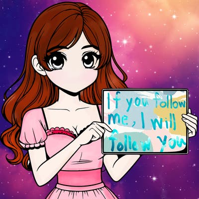 realistic pretty girl holding blank sign