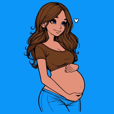 realistic pregnant girl