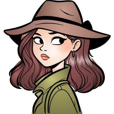 mysterious girl looking sideways