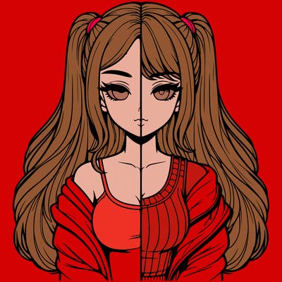 realistic girl split