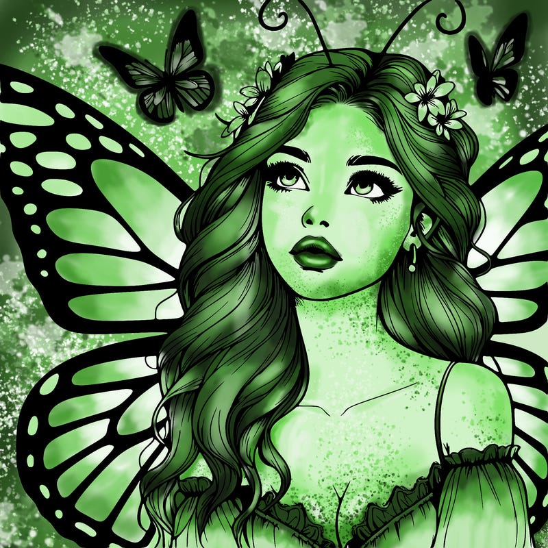 butterfly fairy realistic girl