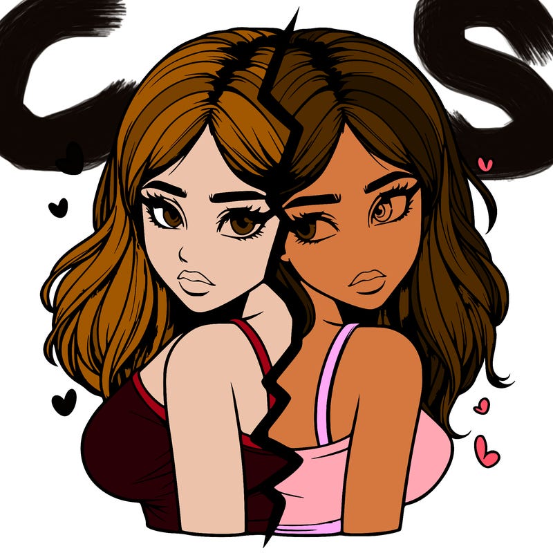 realistic girl split