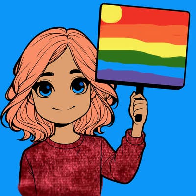 realistic girl holding up a sign