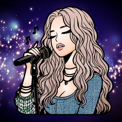 realistic female singer