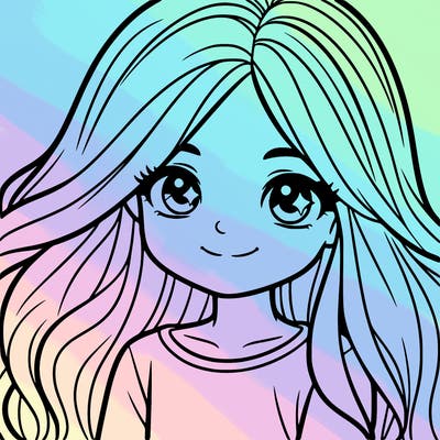 a 12 year old girl with long hair