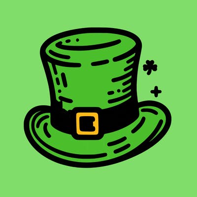 st patrick hat with thin lines