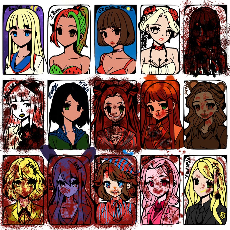 girls that look diffrent anime