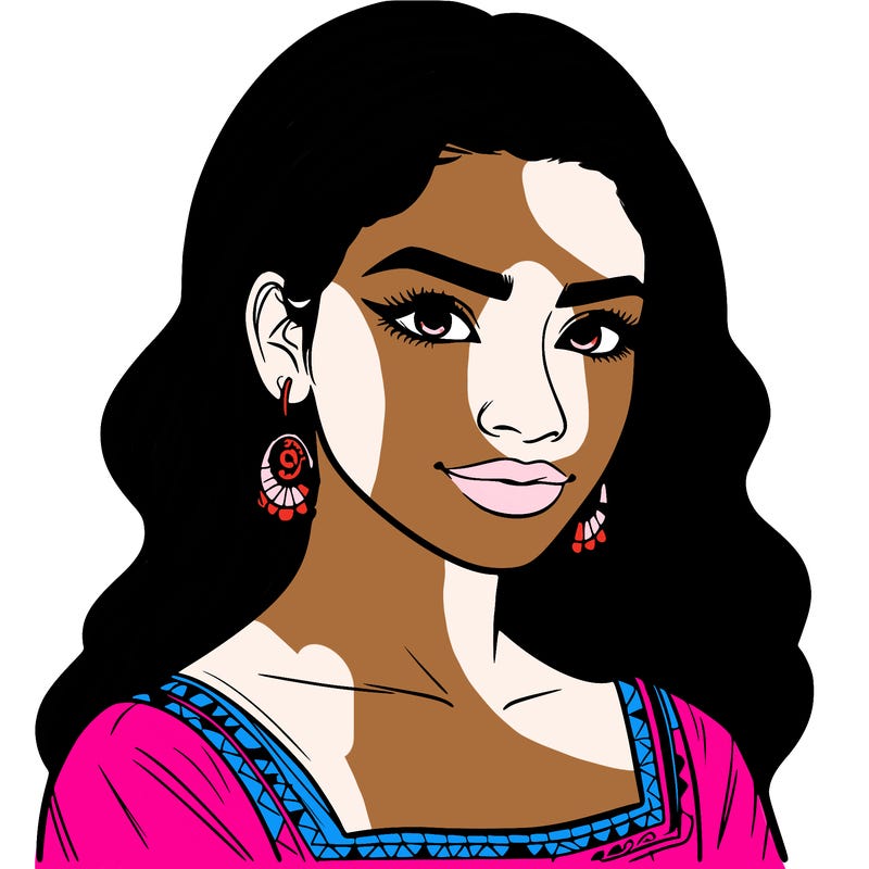 realistic detailed latina woman