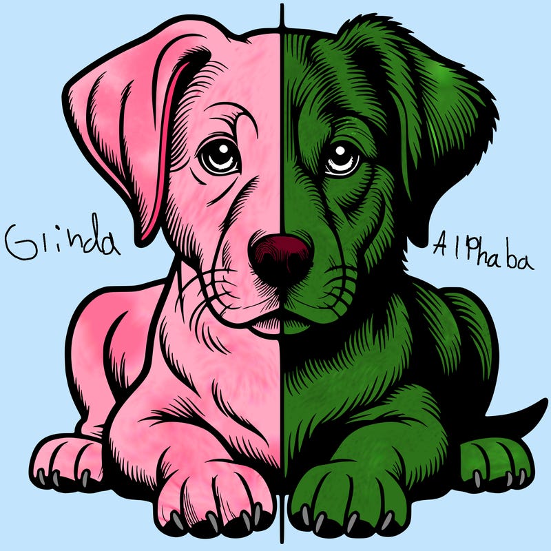 realistic dog split picture