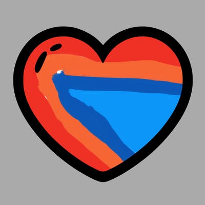 a blank heart