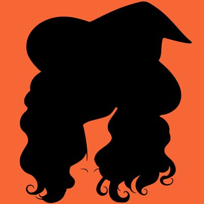 realistic witch girl with wavy hair and lips