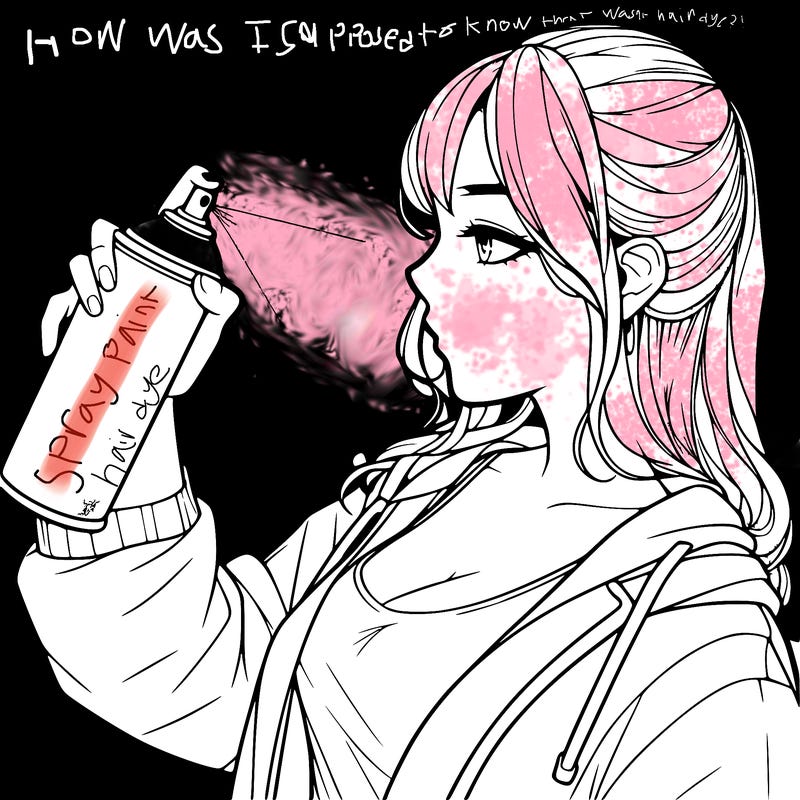 a realistic girl spray, painting