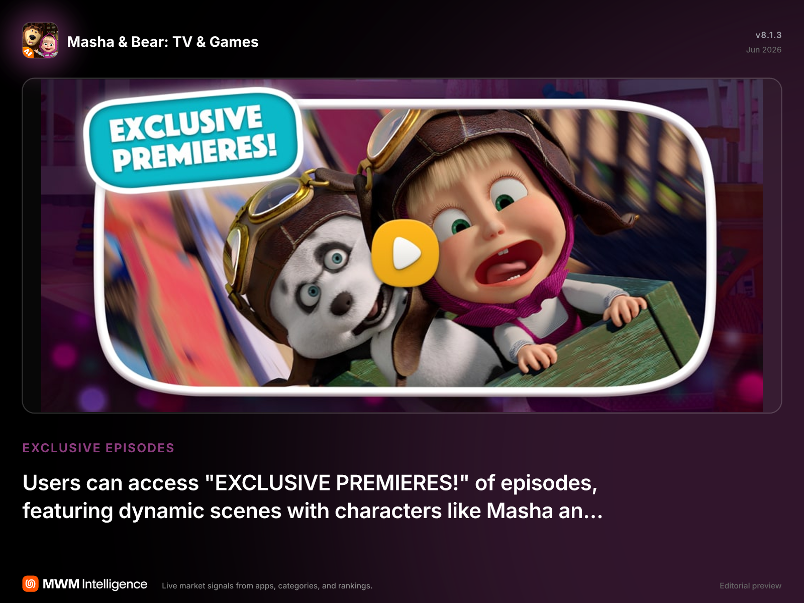Masha & Bear: TV & Games - Entertainment App | MWM