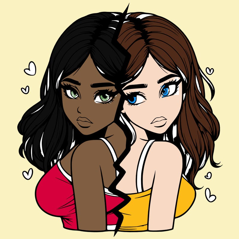 realistic girl split