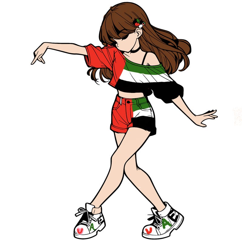 realistic girl danceing