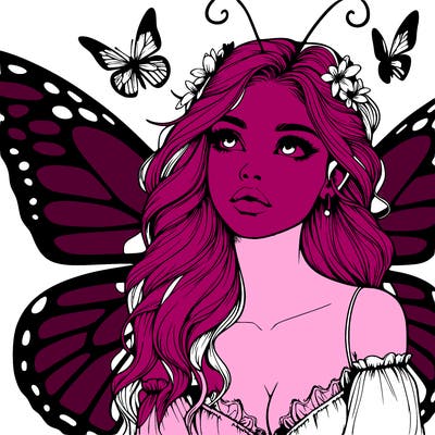 butterfly fairy realistic girl