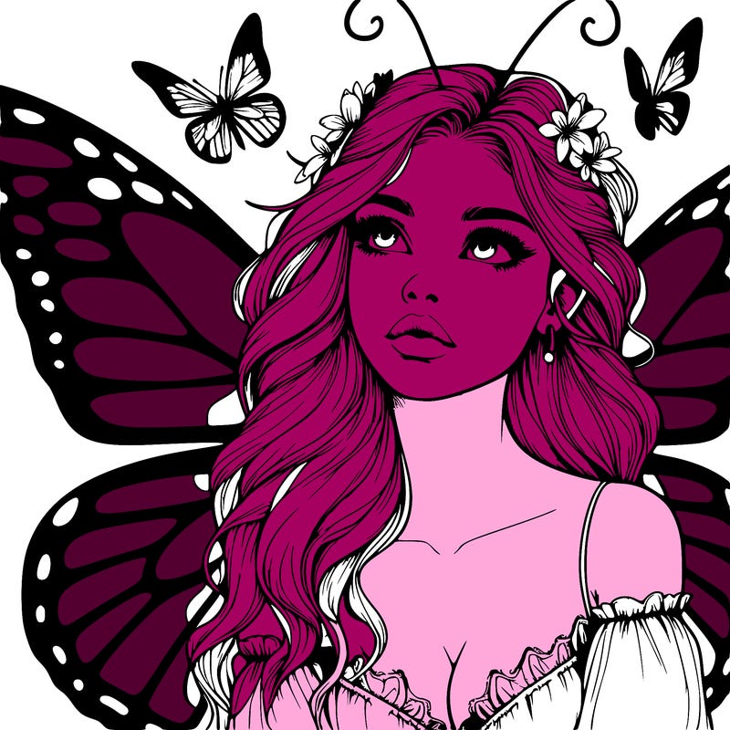 butterfly fairy realistic girl