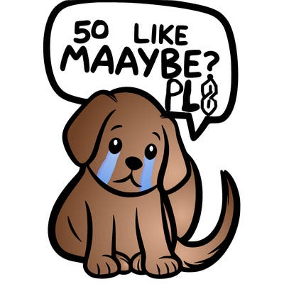 a puppy that says 5 like maybe