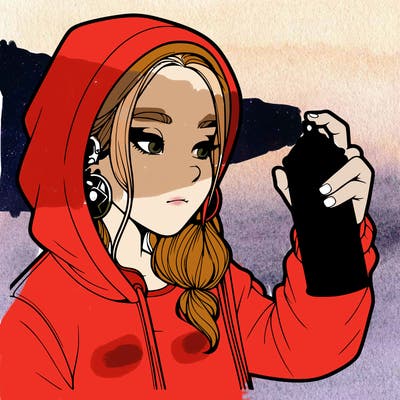 a realistic girl, spray painting