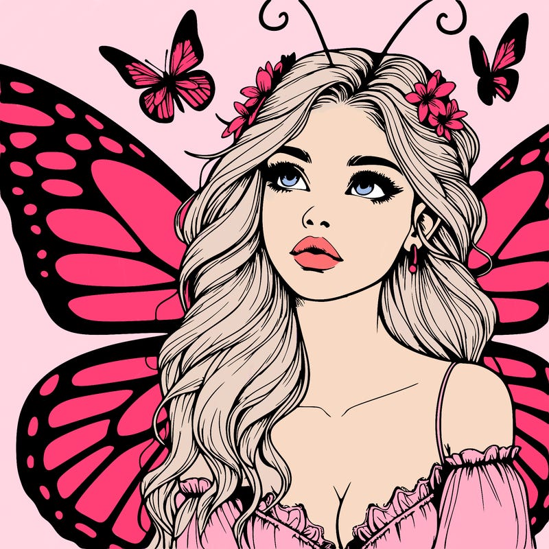 butterfly fairy realistic girl