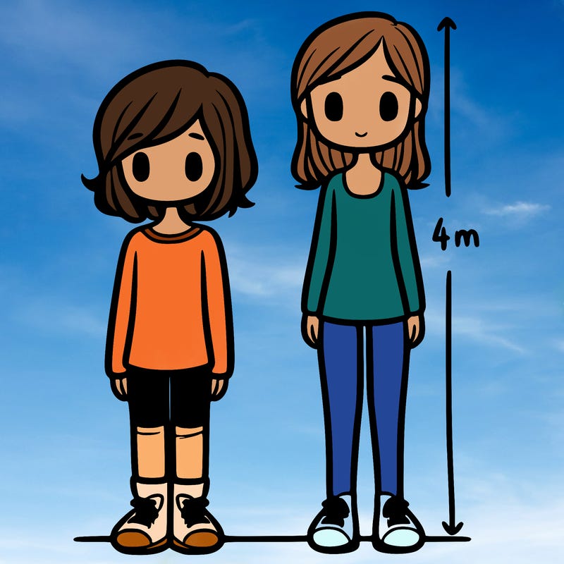 short girl with tall girl