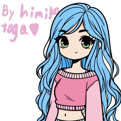 girl with long hair and a crop top with a sweater