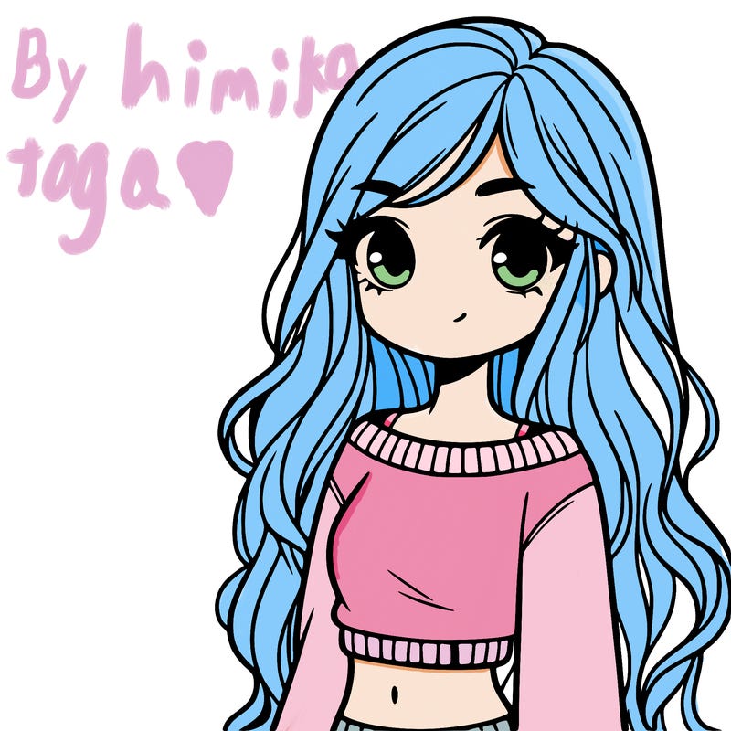 girl with long hair and a crop top with a sweater