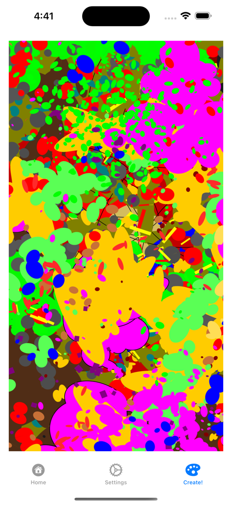 Paint By Splat! - A colorful abstract digital painting made with vibrant splats of color