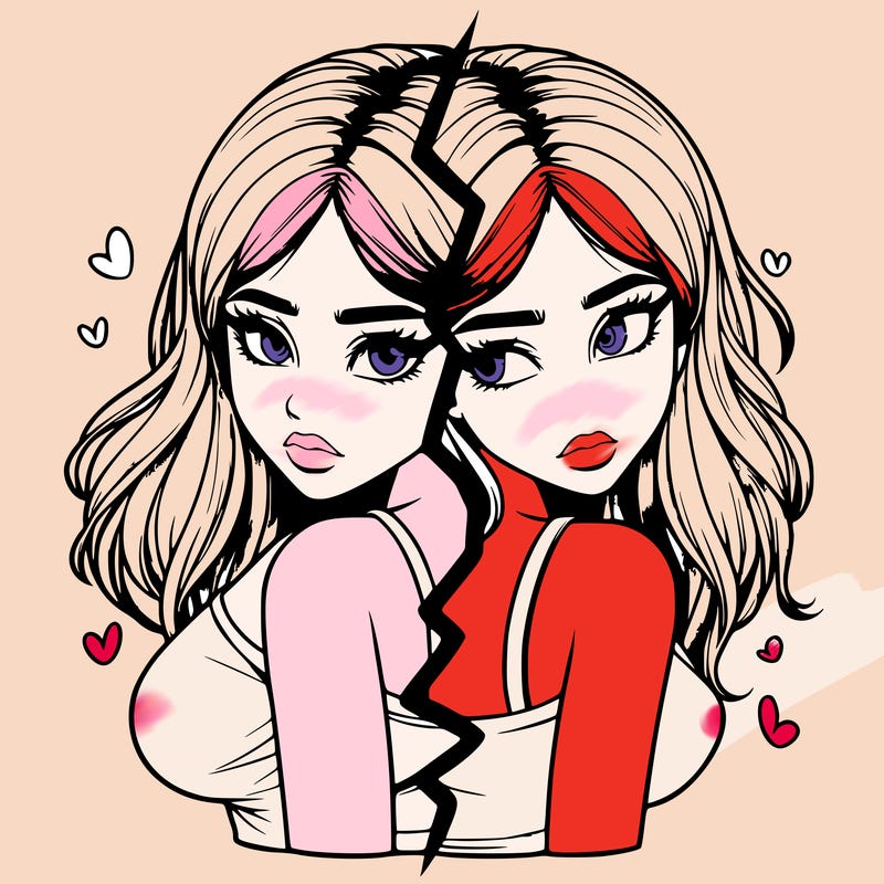 realistic girl split