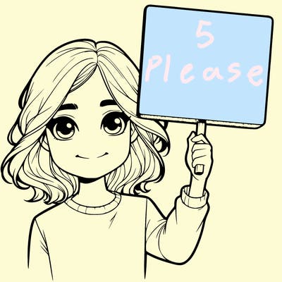 realistic girl holding up a sign