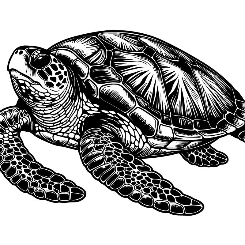 realistic sea turtle