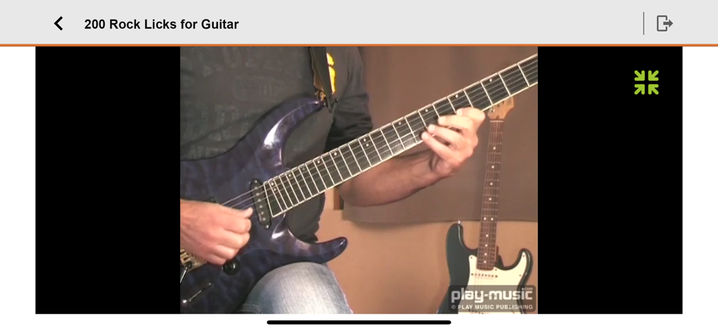 Un tutoriel vidéo pour les riffs de guitare rock dans l'application Play Musique