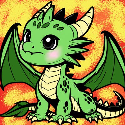 fierce baby night dragon