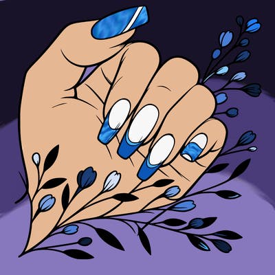 nails with french tip