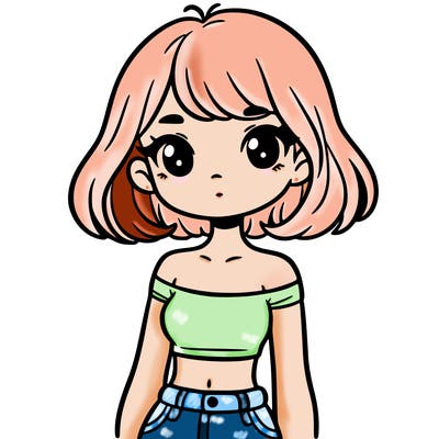 girl in a cute crop top