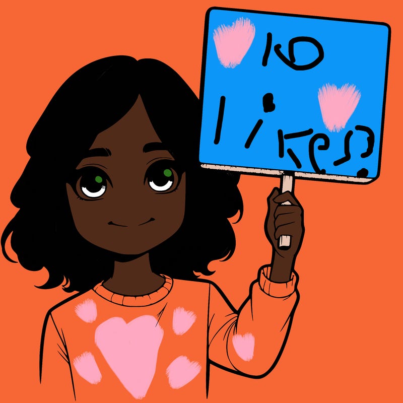 realistic girl holding up a sign