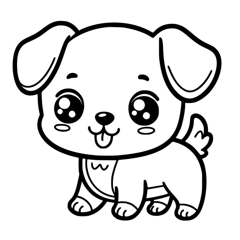 what a cute little dog coloring