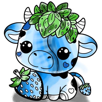 cute strawberry cow