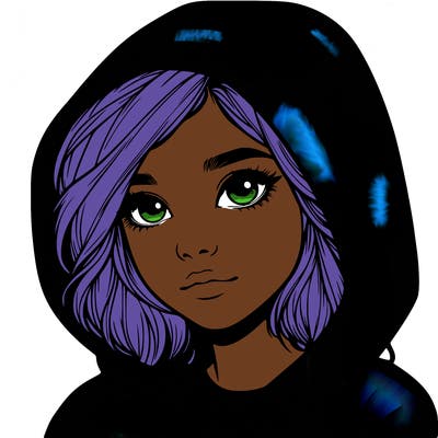 realistic girl with hoodie