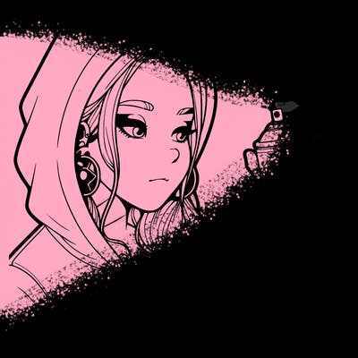 a realistic girl, spray painting